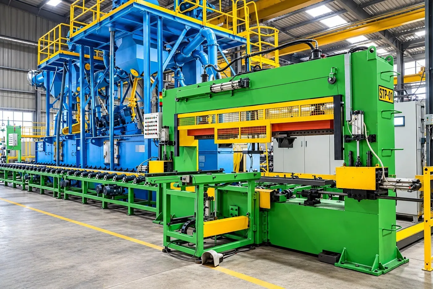 Automation Line with Stress Peening Press